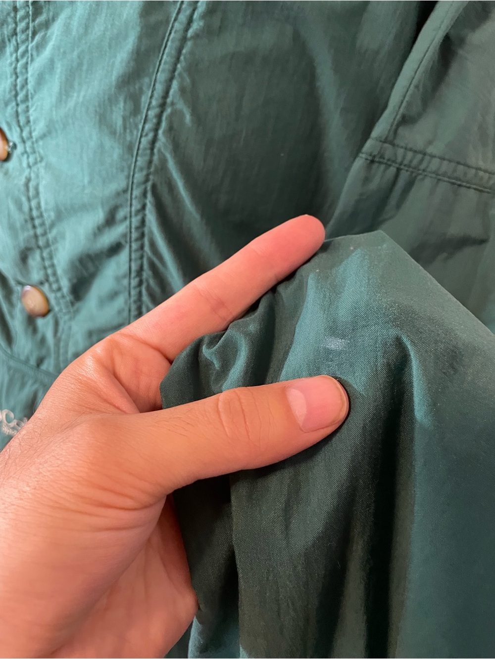 Columbia Men’s Vintage 90’s Green Button Front Gorpcore Hiking Anorak Jacket - Picture 4 of 6